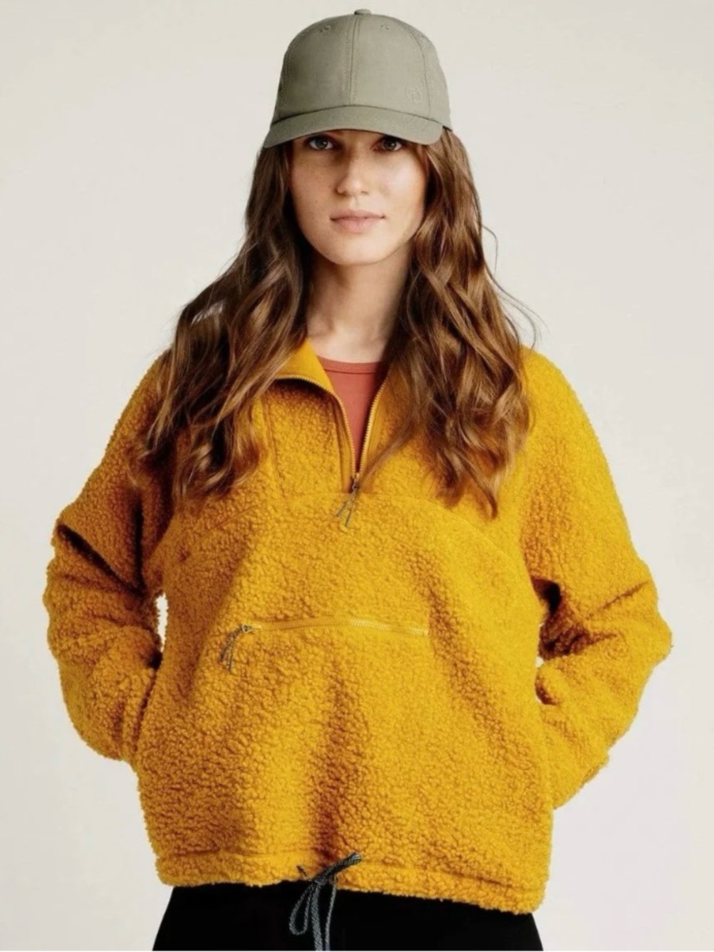 VAPOR Apparel Headwind Sherpa Half Zip High Collar Fleece Pullover